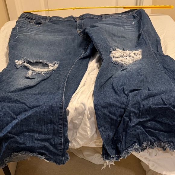 Torrid Perfect Super Flare Vintage Stretch Distressed Raw Hem Jeans 28R - Picture 7 of 12